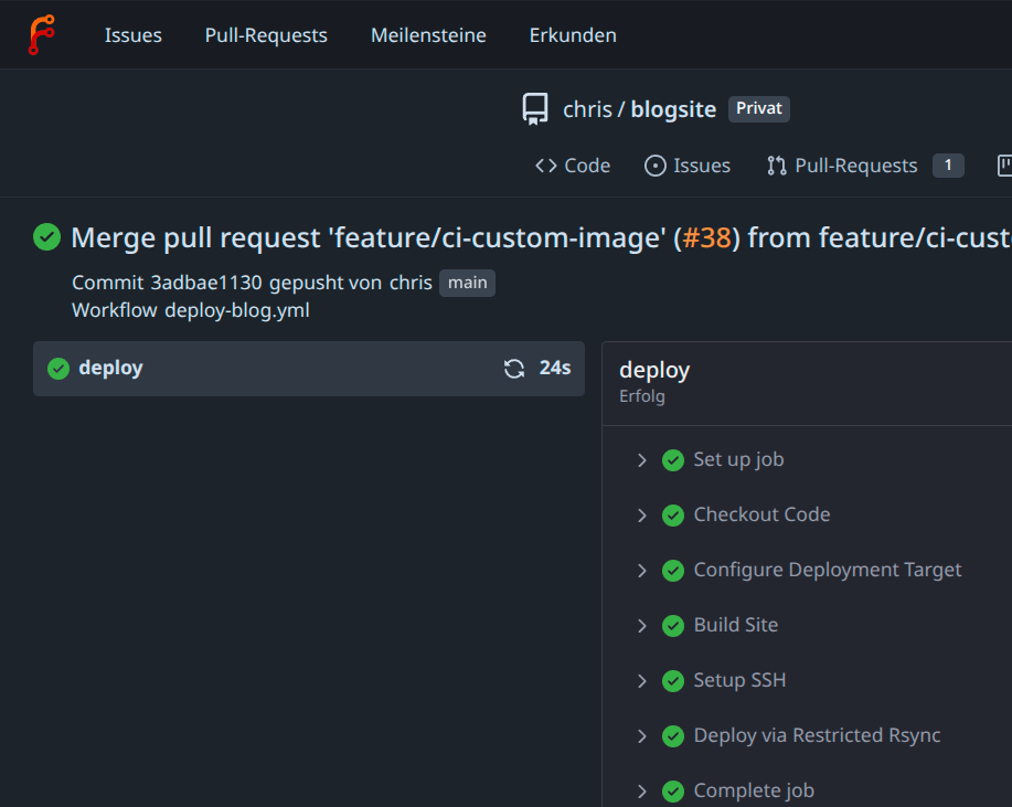 The merged PR with the streamlined pipeline