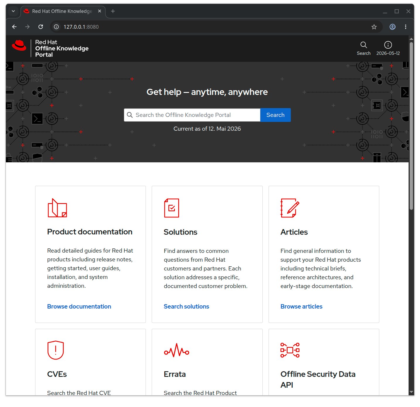 Red Hat Offline Knowledge Portal